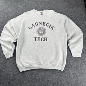 Vintage Y2K Carnegie Tech Sweater Collegiate Pullover Sweater Hanes Sz XXL